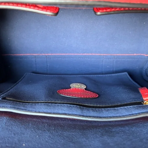 Authentic Mulberry Small Bayswater Red Leather Satchel Handbag - Picture 13 of 16